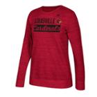 Women's Adidas Louisville Cardinals Script Tee, Size: Xl, Red