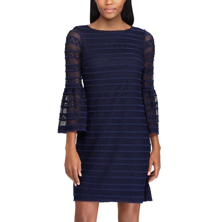Women's Chaps Lace Sheath Dress, Size: 16, Blue (navy)
