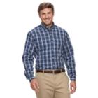Big & Tall Izod Premium Essentials Classic-fit Stretch Button-down Shirt, Men's, Size: 4xl Tall, Dark Blue