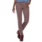 Women's Sonoma Goods For Life&trade; Midrise Curvy Fit Sateen Skinny Pants, Size: 10 Short, Purple