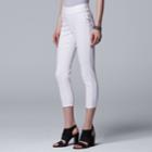 Women's Simply Vera Vera Wang Pull-on Capri Jeggings, Size: 0, White