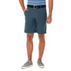 Men's Haggar&reg; Cool 18&reg; Pro Straight-fit Solid Flat-front Shorts, Size: 34, Turquoise/blue (turq/aqua)