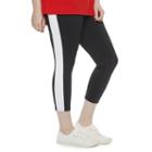 Madden Nyc Juniors' Plus Size Colorblock Capris, Girl's, Size: 3xl, White Oth