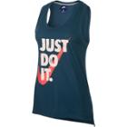 Women's Nike Just Do It Graphic Tank, Size: Large, Med Blue