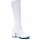 White Go-go Costume Boots - Adult, Size: 8