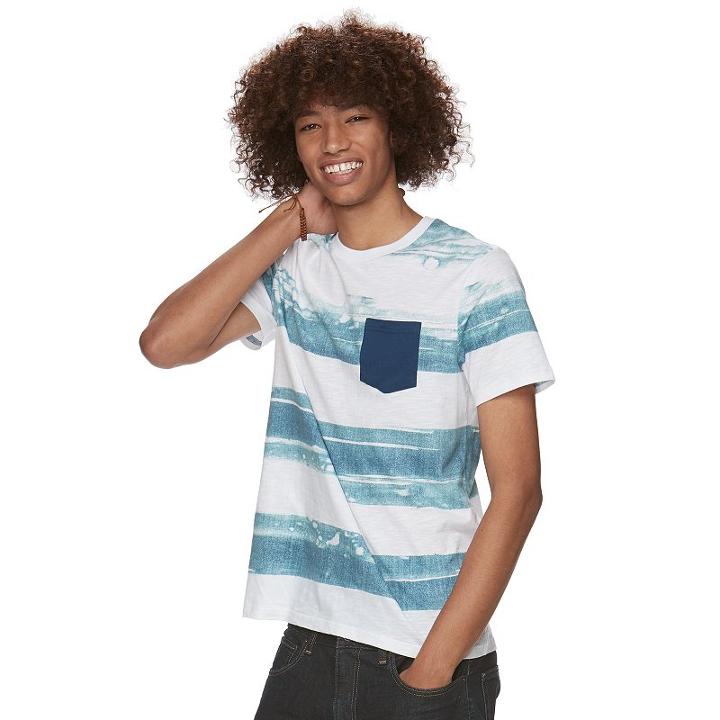 Men's Urban Pipeline&reg; Print Pocket Tee, Size: Xl, Blue (navy)