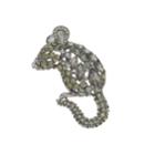 Simply Vera Vera Wang Simulated Crystal Mouse Pin, Women's, Grey