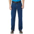 Men's Savane Straight-fit Active Flex Denim Pants, Size: 38x34, Turquoise/blue (turq/aqua)