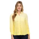 Women's Izod Weekend Linen-blend Shirt, Size: Large, Gold