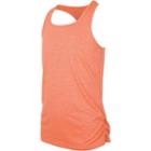 Girls 7-16 New Balance Sueded Fashion Striped Athletic Tank Top, Size: 14, Med Orange
