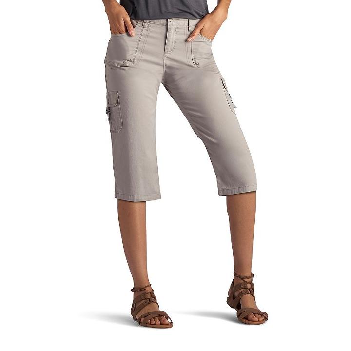 Women's Lee Edy Skimmer Capris, Size: 18 Avg/reg, Light Grey