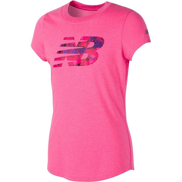 Girls 7-16 New Balance Short Sleeve Athletic Graphic Tee, Girl's, Size: Large, Brt Pink