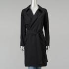 Women's Simply Vera Vera Wang Flyaway Trench Coat, Size: Large, Black