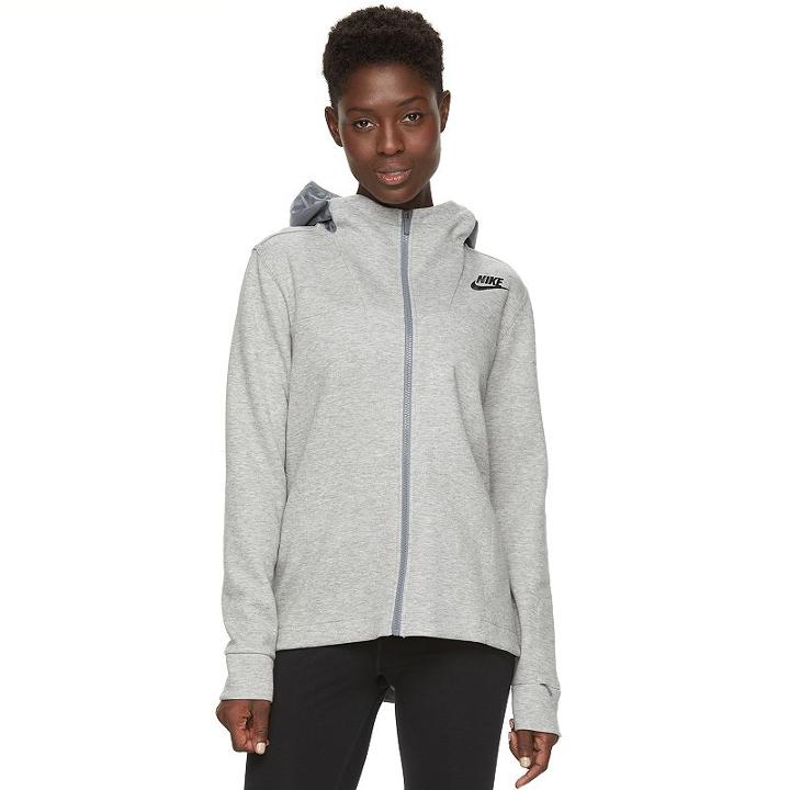 Women's Nike Advance 15 Cape Full-zip Hoodie, Size: Xl, Grey Other