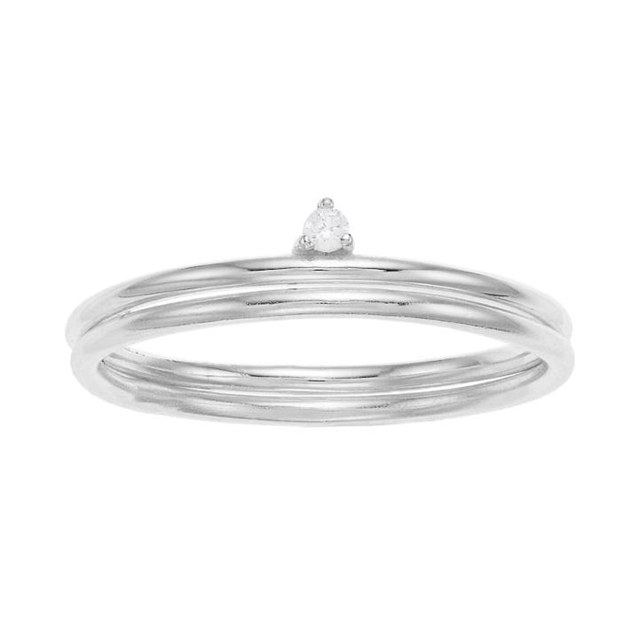 Love This Life Cubic Zirconia Solitaire Ring Set, Women's, Size: 9, Silver