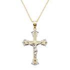 10k Gold Crucifix Pendant, Adult Unisex, Size: 18, Yellow