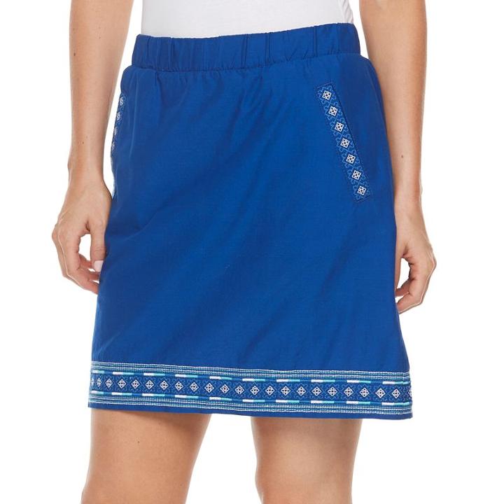 Women's Croft & Barrow&reg; Pull-on Novelty Skort, Size: 16, Dark Blue