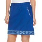 Women's Croft & Barrow&reg; Pull-on Novelty Skort, Size: 16, Dark Blue