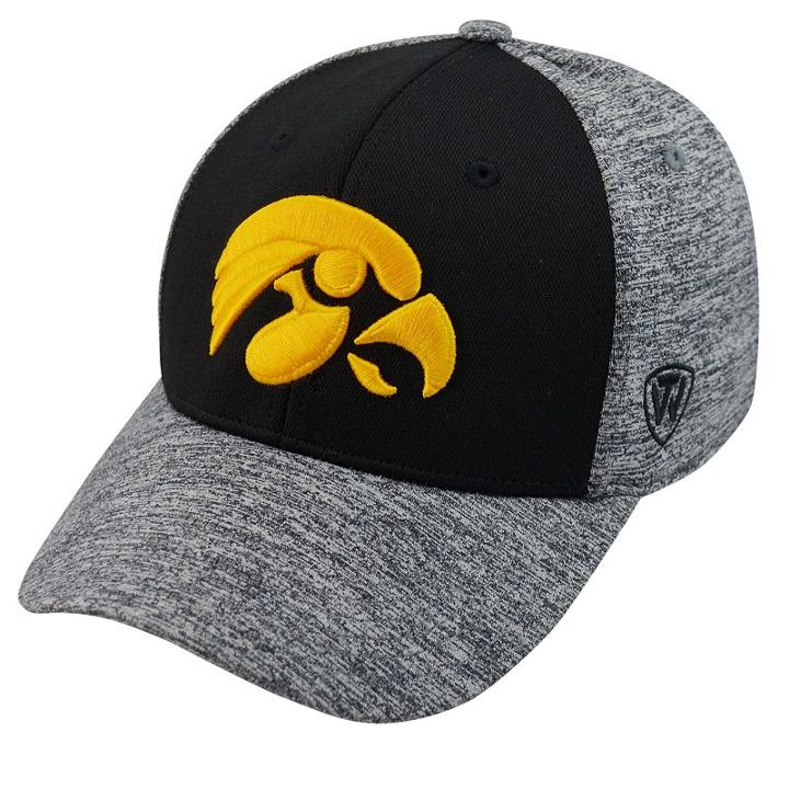 Adult Top Of The World Iowa Hawkeyes Pressure One-fit Cap, Black