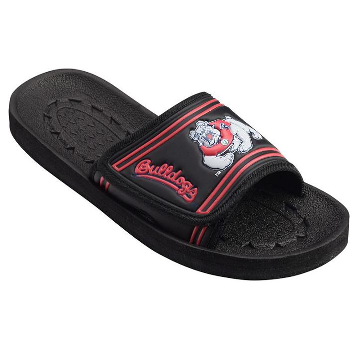 Adult Fresno State Bulldogs Slide Sandals, Size: Xl, Black