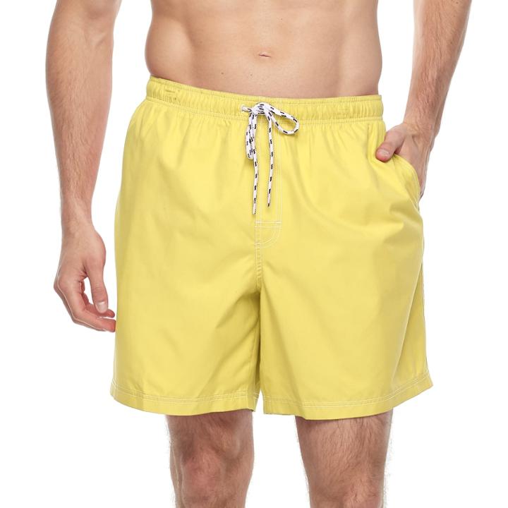 Big & Tall Croft & Barrow&reg; Solid Swim Trunks, Men's, Size: 3xb, Lt Yellow