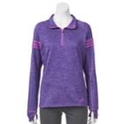Women's Adidas Fleece Quarter Zip Sweatshirt, Size: Xs, Brt Purple