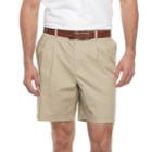 Big & Tall Croft & Barrow&reg; Regular-fit Easy-care Stretch Pleated Shorts, Men's, Size: 48, Med Beige