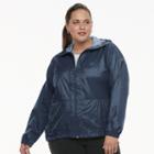 Plus Size Columbia Rain To Fame Hooded Rain Jacket, Women's, Size: 1xl, Purple Oth