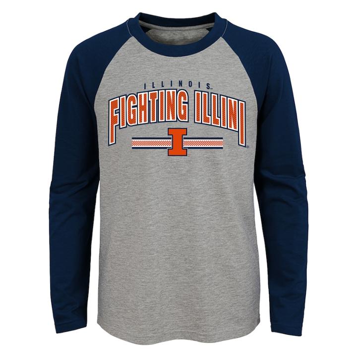 Boys 4-18 Illinois Fighting Illini Audible Tee, Size: 4-5, Grey