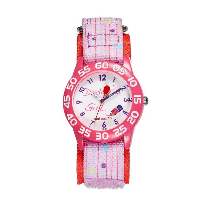 Red Balloon Girls' Daddy's Girl Time Teacher Watch, Pink