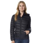 Women's Heat Keep Down Hooded Puffer Jacket, Size: Xl, Black