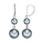 Simply Vera Vera Wang Gray Double Simulated Pearl Nickel Free Drop Earrings, Women's, Grey Other