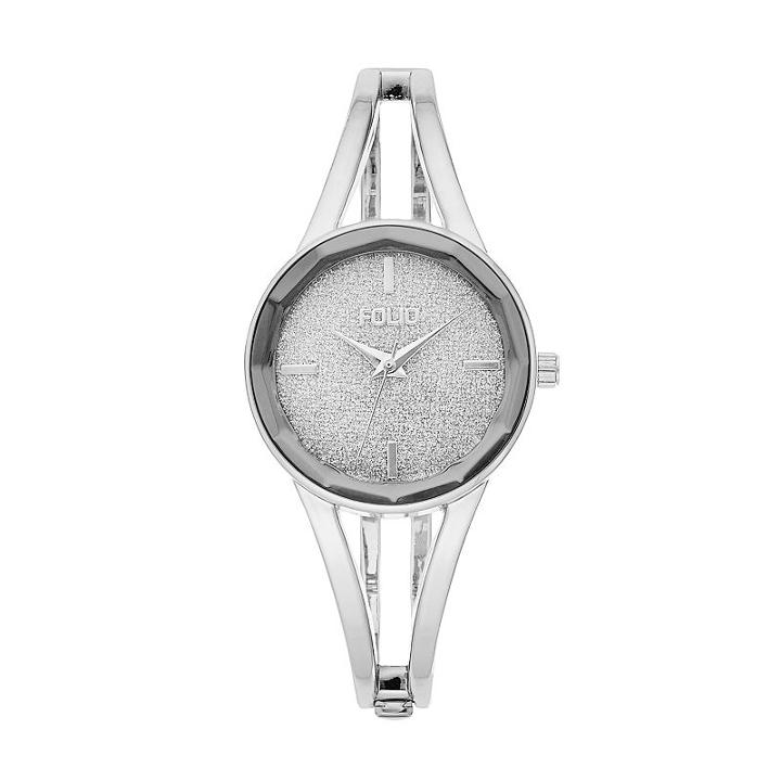 Folio Women's Glitter Bangle Watch, Size: Small, Grey