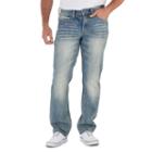 Men's Axe & Crown Slim Straight Jeans, Size: 34x32, Dark Blue