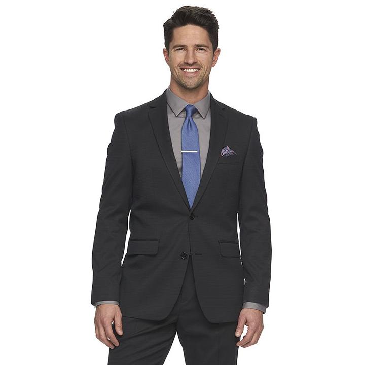 Men's Apt. 9&reg; Extra-slim Fit Textured Suit Jacket, Size: 38 Short, Grey