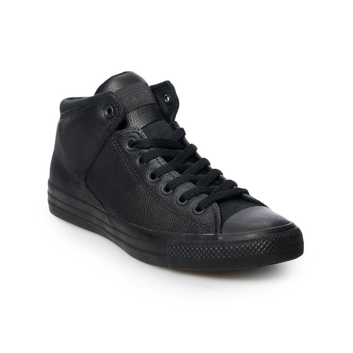 Women's These Chuck Taylor All Star High Street Shoes Will Become A Wardrobe Staple. Chuck Taylor All Star High Street Leather Sneakers, Size: M12w14, Black