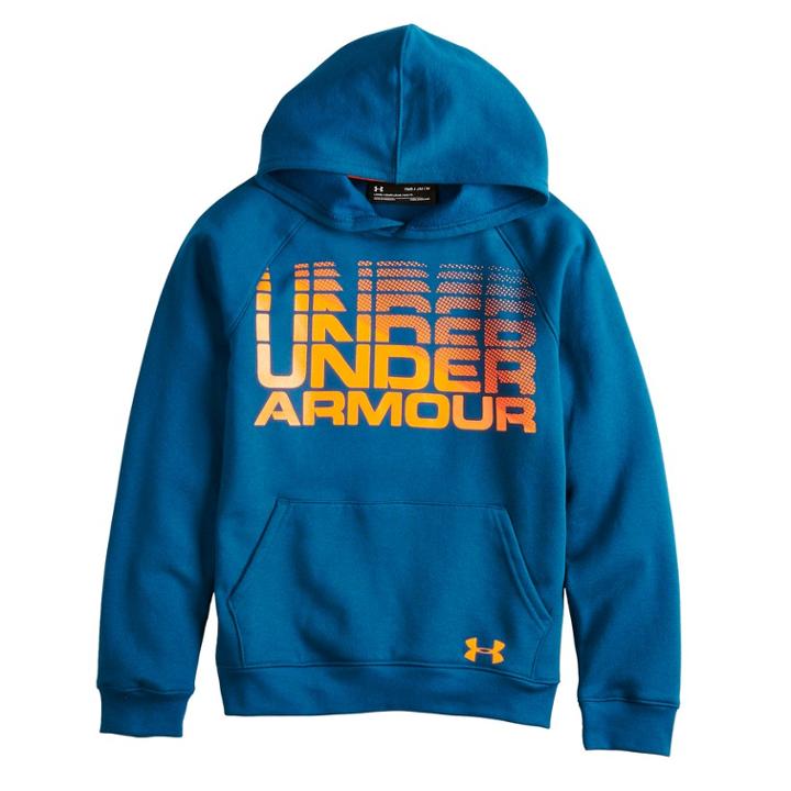 Boys 8-20 Under Armour Wordmark Rival Hoodie, Size: Large, Blue