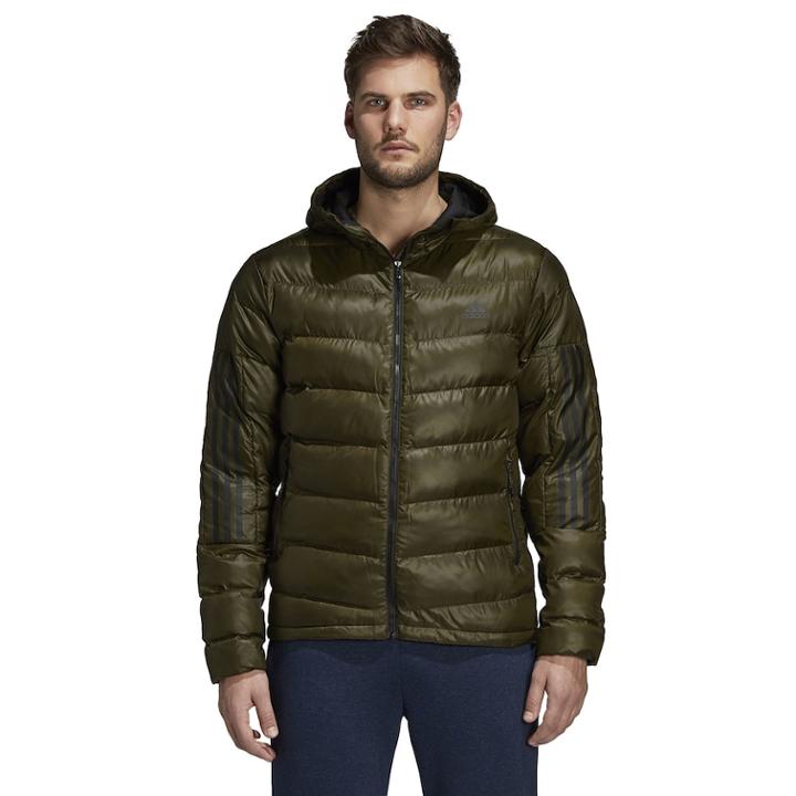 Men's Adidas Outdoor Itavic 3-stripe Hooded Jacket, Size: Small, Med Green