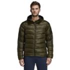 Men's Adidas Outdoor Itavic 3-stripe Hooded Jacket, Size: Small, Med Green