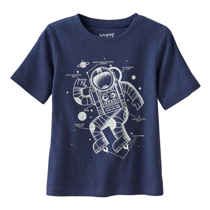 Boys 4-10 Jumping Beans&reg; Glow-in-the-dark Graphic Tee, Boy's, Size: 8, Dark Blue