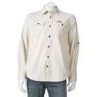 Men's Field & Stream Brushed Poplin Button-down Shirt, Size: Small, Dark Beige