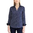 Petite Chaps Non-iron Button Down Shirt, Women's, Size: L Petite, Light Blue