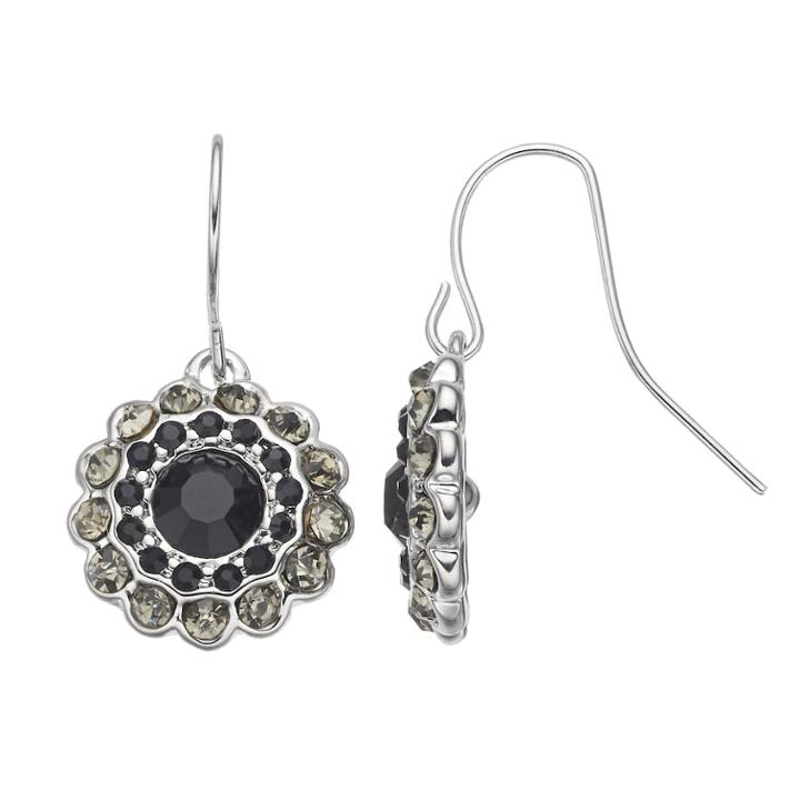 Faceted Stone Round Drop Earrings, Women's, Oxford