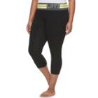 So, Juniors' Plus Size &reg; Capri Yoga Leggings, Size: 1xl, Dark Grey