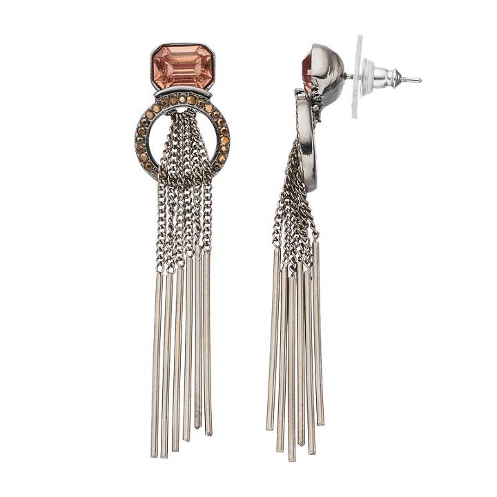 Simply Vera Vera Wang Stick Fringe Earrings, Women's, Pink