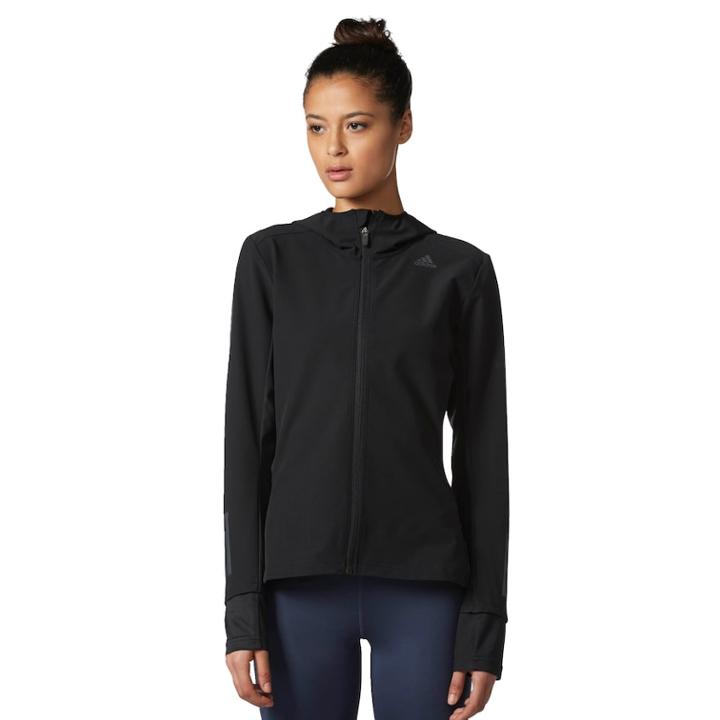 Women's Adidas Response Hooded Soft Shell Jacket, Size: Large, Black
