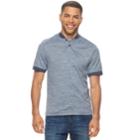 Men's Method Regular-fit Half-collar Henley, Size: Medium, Light Blue