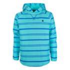 Boys 4-7 Hurley Striped Hooded Tee, Size: 6, White