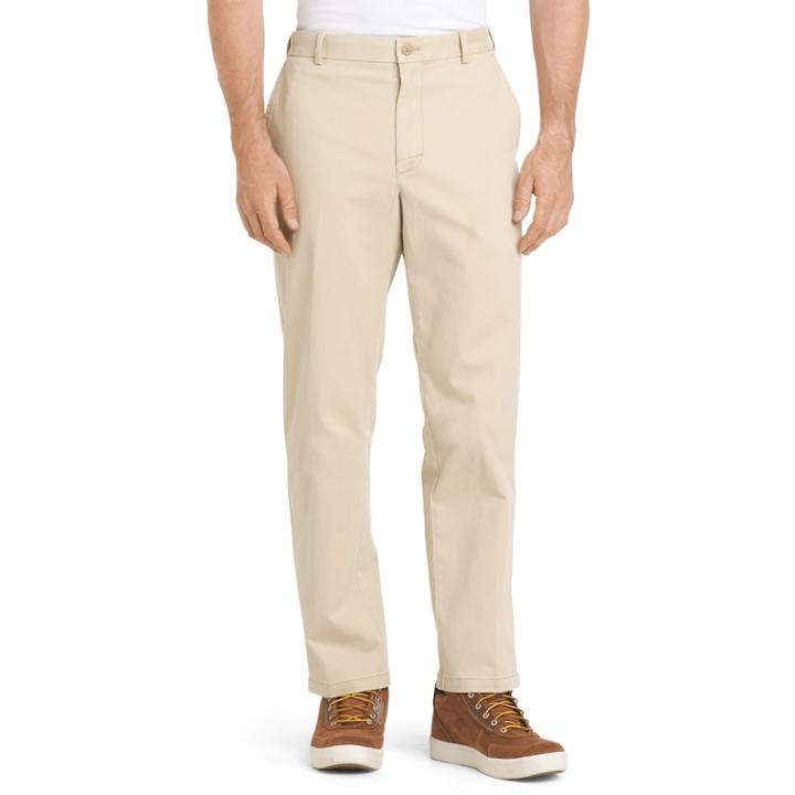 Men's Izod Saltwater Classic-fit Stretch Pants, Size: 32x32, Lt Beige