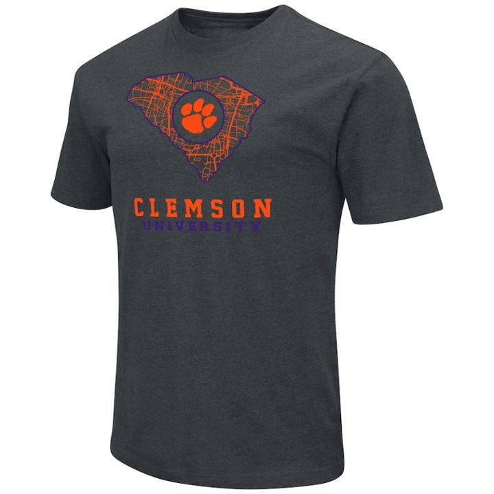 Men's Clemson Tigers State Tee, Size: Medium, Drk Orange